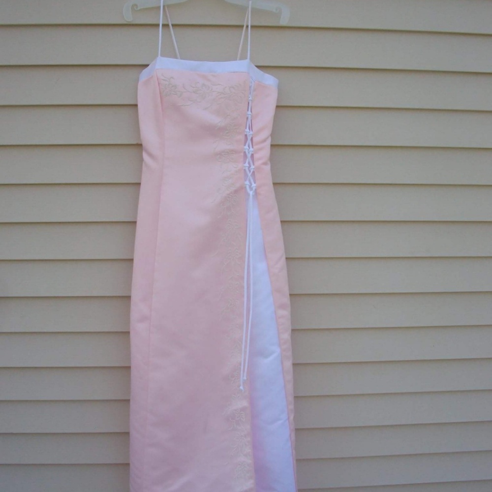 Pink and White Beaded Dress Size 12
